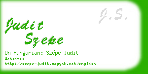 judit szepe business card